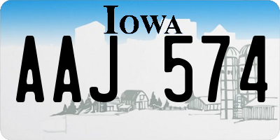 IA license plate AAJ574