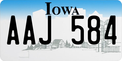 IA license plate AAJ584