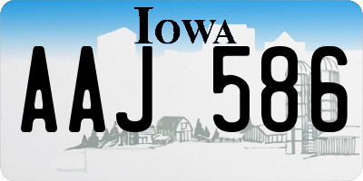 IA license plate AAJ586