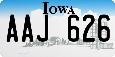 IA license plate AAJ626