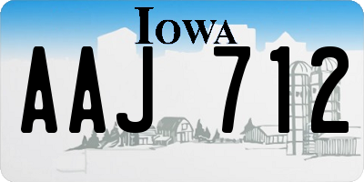 IA license plate AAJ712