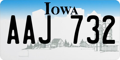 IA license plate AAJ732