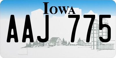 IA license plate AAJ775