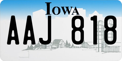 IA license plate AAJ818