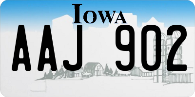 IA license plate AAJ902