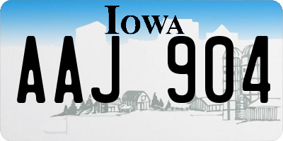 IA license plate AAJ904