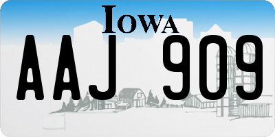 IA license plate AAJ909
