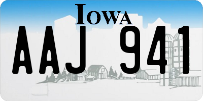 IA license plate AAJ941