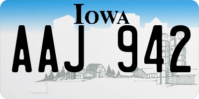 IA license plate AAJ942