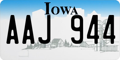 IA license plate AAJ944