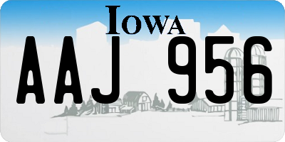 IA license plate AAJ956