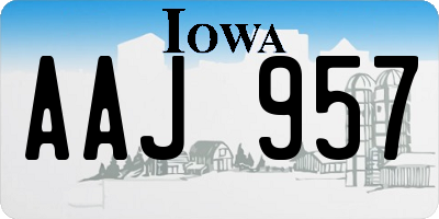 IA license plate AAJ957