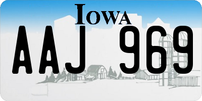 IA license plate AAJ969