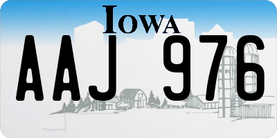 IA license plate AAJ976