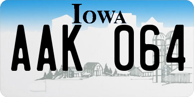 IA license plate AAK064
