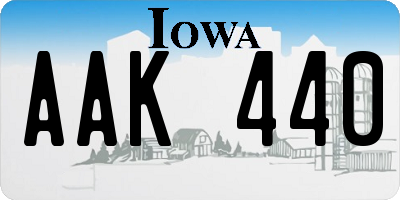 IA license plate AAK440