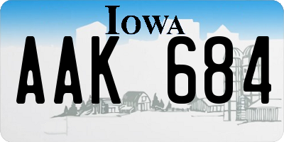 IA license plate AAK684