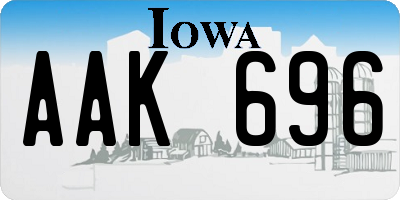 IA license plate AAK696