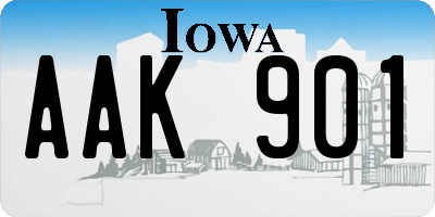 IA license plate AAK901