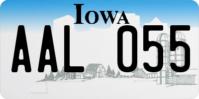 IA license plate AAL055