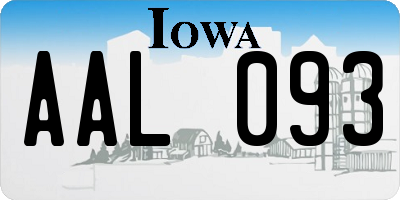 IA license plate AAL093