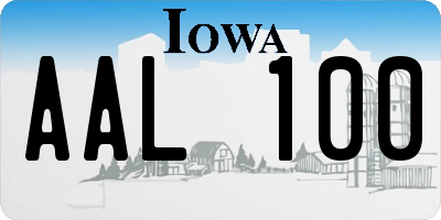 IA license plate AAL100