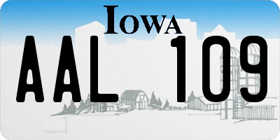 IA license plate AAL109