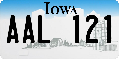 IA license plate AAL121