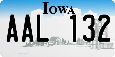 IA license plate AAL132