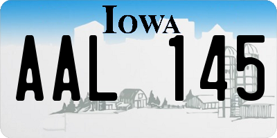 IA license plate AAL145