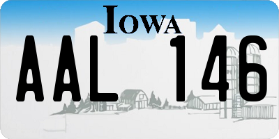 IA license plate AAL146