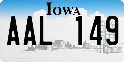 IA license plate AAL149