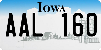 IA license plate AAL160