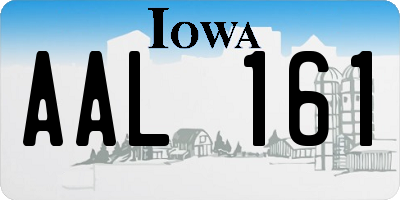 IA license plate AAL161