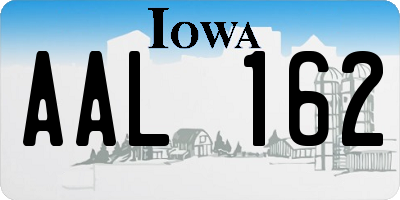 IA license plate AAL162