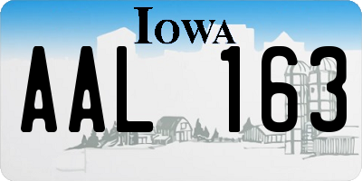 IA license plate AAL163