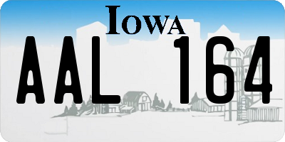 IA license plate AAL164