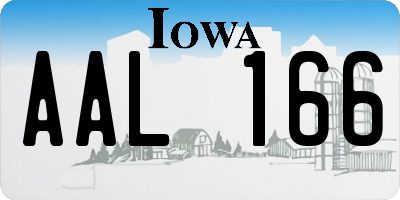 IA license plate AAL166