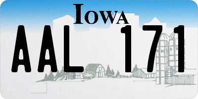IA license plate AAL171