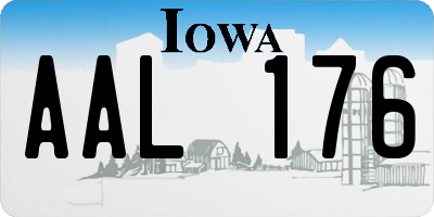 IA license plate AAL176
