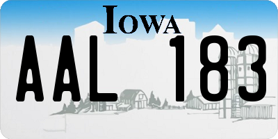 IA license plate AAL183