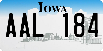 IA license plate AAL184