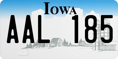 IA license plate AAL185