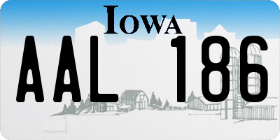 IA license plate AAL186
