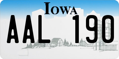 IA license plate AAL190