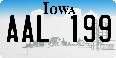 IA license plate AAL199