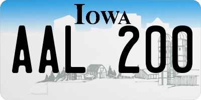 IA license plate AAL200