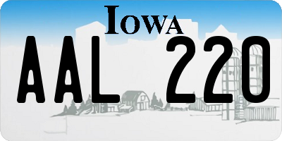 IA license plate AAL220