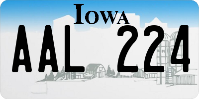 IA license plate AAL224