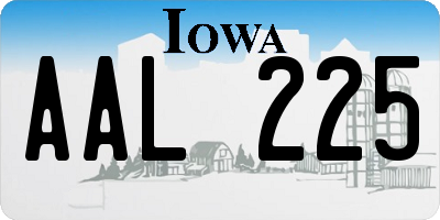 IA license plate AAL225